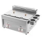 Commercial Gas Deep Fryer 12L Stainless Steel Dual Tank Gas Deep Fryer with 2 Baskets&Lid Countertop Fryer Frying Machine