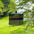 2ft Herb Drying Rack 2/4/6/8 Layer Folding Mesh Hanging Basket Dryer Net with Zippers for Seeds Flowers Buds Fit in Grow Tents