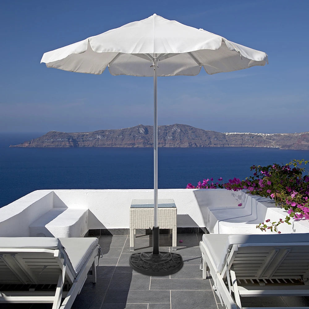 50*25*31cm Umbrella Seat Semi-circular Resin Black
