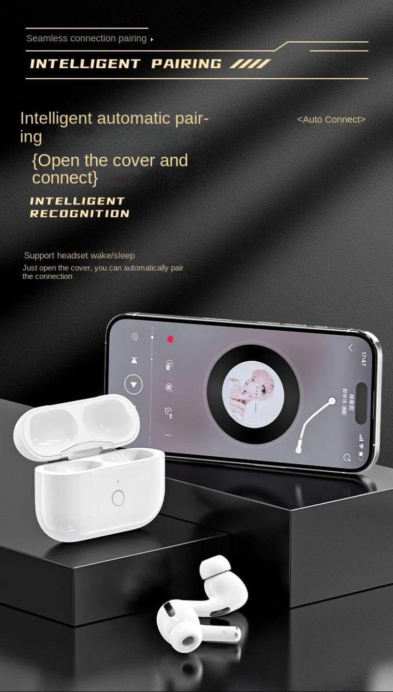 Wireless Charging Case Bluetooth Pairing Sync Button For AirPods Pro 1st & 2nd - 680mAh Air 3st 4 Gen Fast Charger Box No Earbud