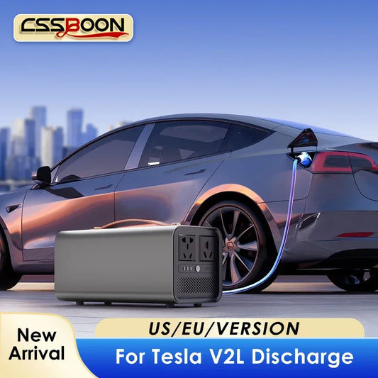 CSSBOON V2L Discharger Gun for Tesla Model 3 Y X S Car Inverter NACS CCS2 AC 110V-120V Portable Power Conversion Socket