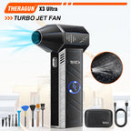 Updated X3Ultra Turbo Jet Fan,Mini Handheld 180000RPM Powerful Compressed air Duster for Car Dryer/PC/Home Cleaning -THERAGUN