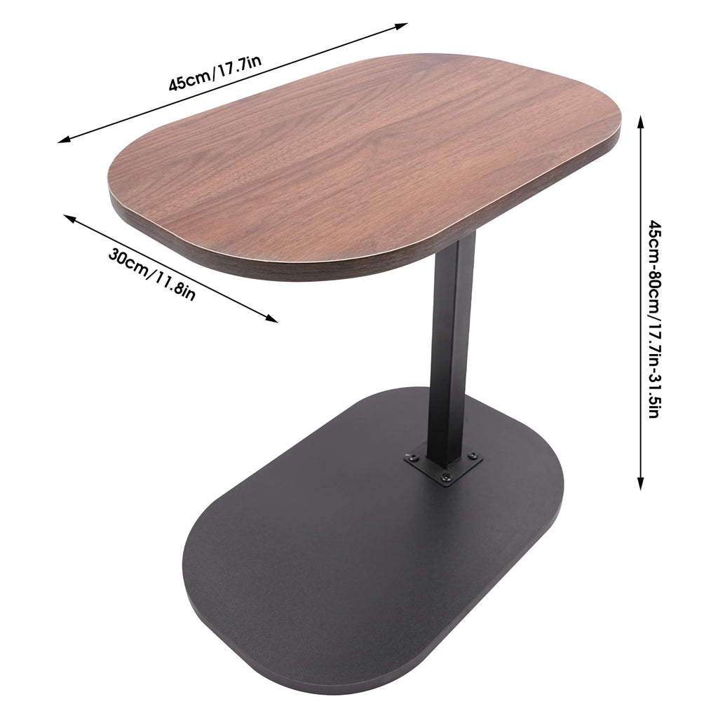 C-shaped Side Table, Small Coffee Table, Height Adjustable Side Table