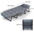 Niceway 6 Adjustable Positions Camping Cot with Mattress & Pillow for Adults 550LBS Heavy Duty Sleeping Cot Outdoor Folding Bed