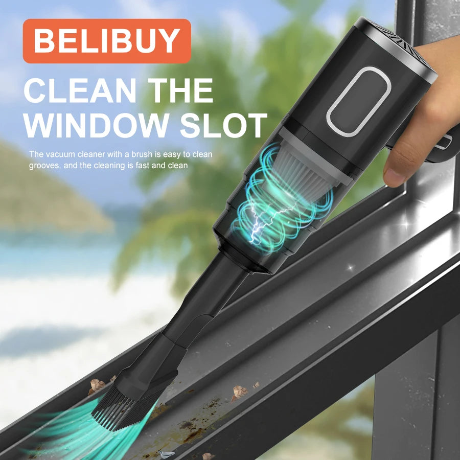 BELIBUY Home Appliance Powerful suction Car Vacuum Cleaner Portable Powerful Cordless Vacuum Cleaner Household Carpet Cleaner