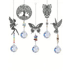 1PC Hanging window sun prism decor indoor crystal catcher rainbow maker decor owl hummingbird pendant