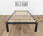 DDPNKL 3500lbs Heavy Duty,14 Inch Steel & Wooden Slat Support Reinforced Platform Bed Frame,Mattress Foundation/Easy Assembly