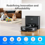 ILIFE V9Pro Robot Vacuum, Self-Emptying, 3000Pa Strong Suction, Gyro Navigation, Schedule, App/Alexa Control, for Pet Hair