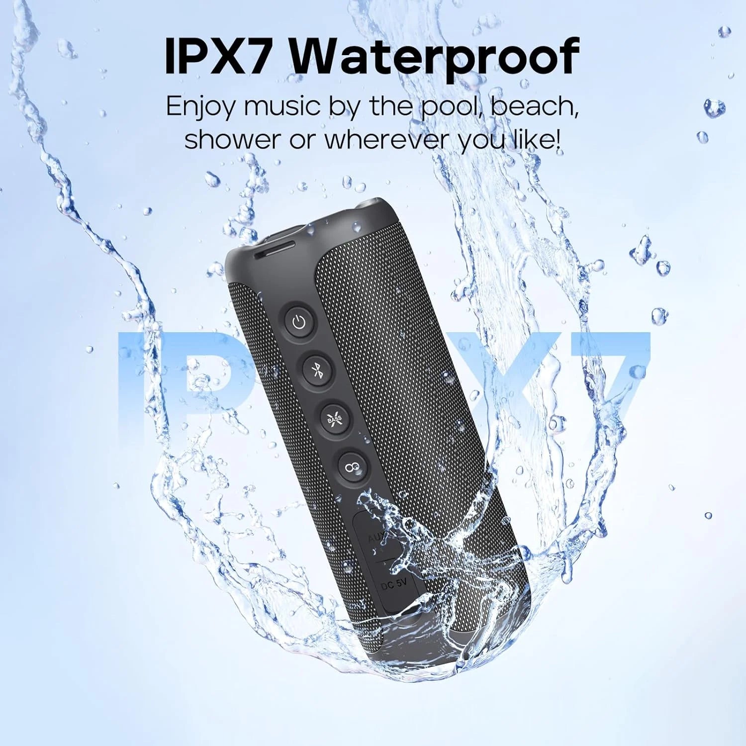 TRIBIT StormBox 2 Portable Bluetooth Speaker 34W Powerful Sound IPX7 Waterproof Wireless Speaker 24-Hour Playtime for Camping An