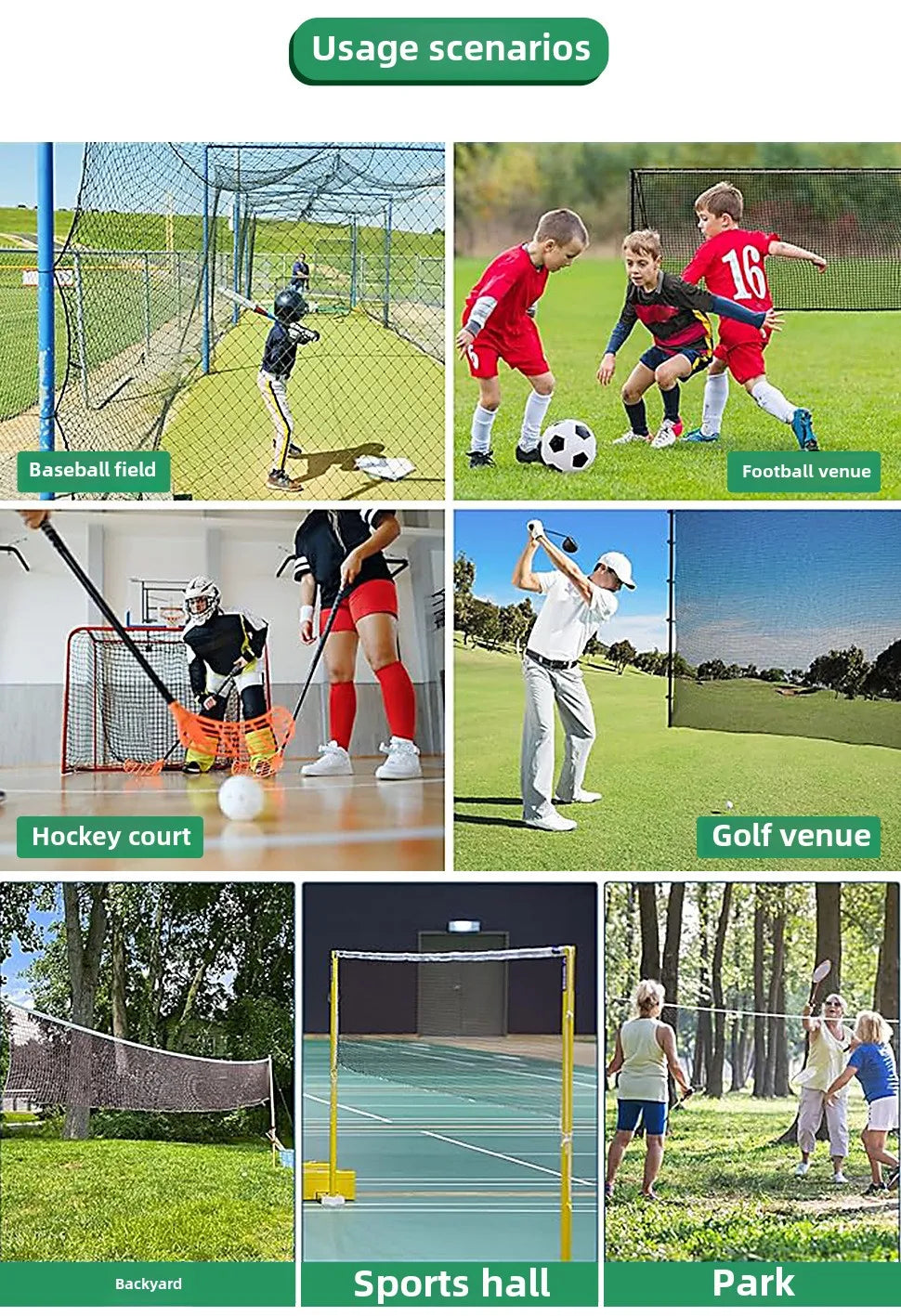 Golf Ball Net – Sports Field Fence, Golf Practice Net, Golf Hitting Net, Garden Protection Net, and Bird Barrier Net