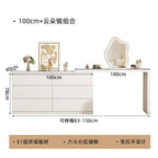 Luxury Dressing Table Drawer White Makeup Mirror Corner Desk Dresser Table Cabinet Organizers Storage Penteadeira Home Furniture