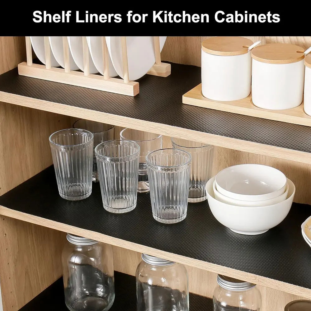 Kitchen Drawer Mat Non‑adhesive Fridge Liner Dust‑proof Oil‑proof Anti‑slip Moisture‑proof Cuttable Cabinet Pad Home Storage Org