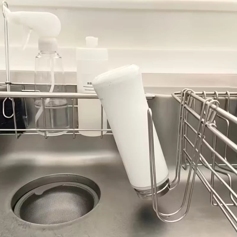 Kitchen Storage rack Hanging Cup Drying Rack for Water Bottles Coffee Mugs Storage with Hooks Space Saving Bathroom Organizer