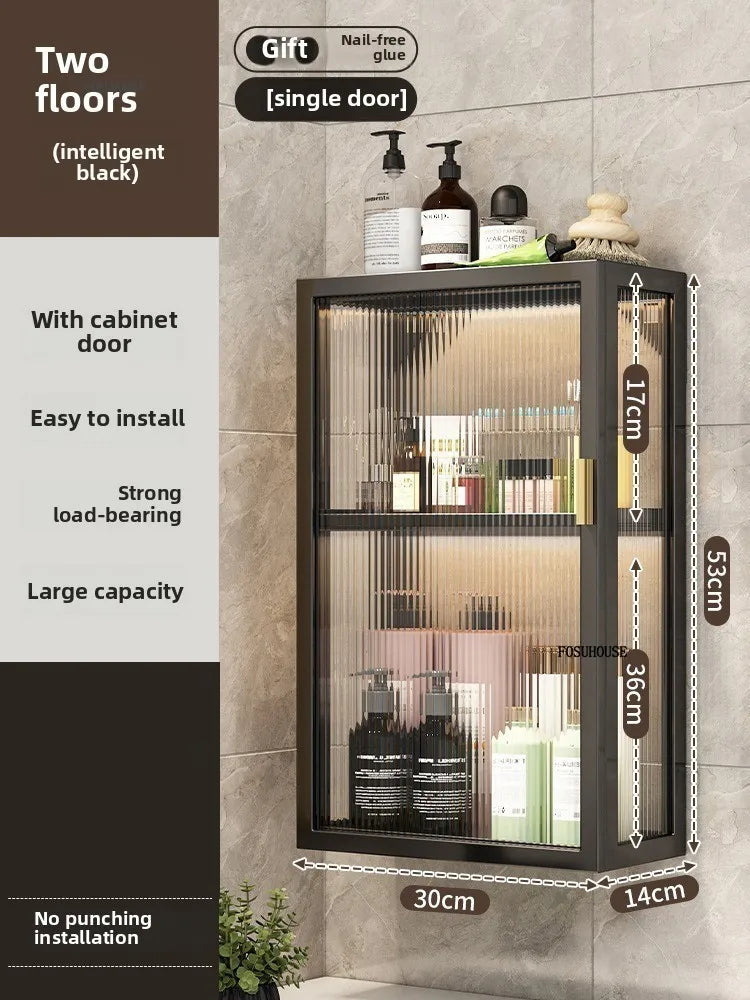 Japanese Acrylic Bathroom Cabinet Wall-mounted Mirror Box Transparent Bathroom Cabinets with Storage Rack Bathroom Furniture
