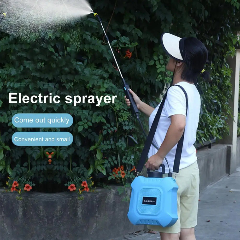 5L/8L Garden Electric Sprayer Backpack Sprayer with Shoulder Strap Telescopic Wand 2 Nozzles Battery Powered Sprayer for Yard