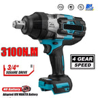 3100N.M High Torque Brushless Electric Impact Wrench 3/4 Inch Cordless Electric Wrench Power Tools for Makita 18V Battery