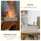 Newest RGB Flame Aroma Diffuser Humidifier USB Desktop Simulation Ligh