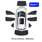Privacy Full Cover Car Sunshade For Tesla Model Y 2024 Glass Roof Sun Shade Window Sunroof UV Shield Camping Travel Accessories