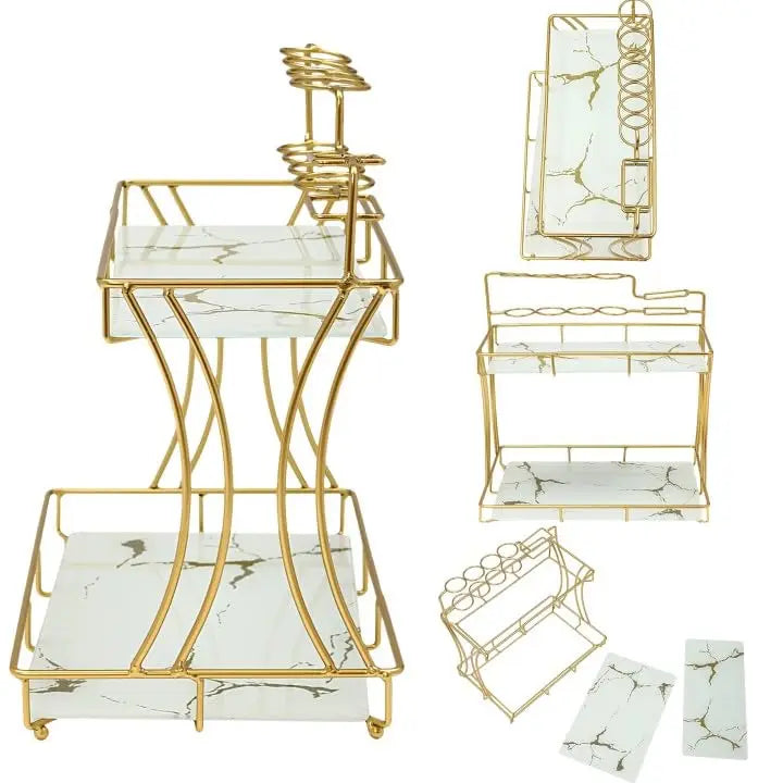 3 Tier Dresser/Bathroom Organizer Countertop Perfume Makeup Organizer Skincare Cosmetics Storage Display Rack, Vanity Tray Dress