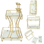 3 Tier Dresser/Bathroom Organizer Countertop Perfume Makeup Organizer Skincare Cosmetics Storage Display Rack, Vanity Tray Dress