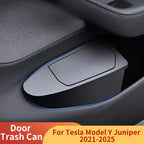 Front Door Trash Can for Tesla Model Y Juniper 2021-2025 Rear Central Control Garbage Bin Waterproof Storage Box Car Accessories