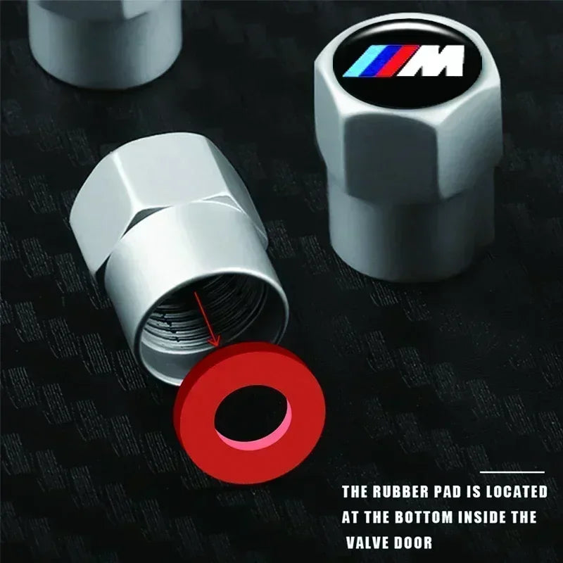 4Pcs Car Wheel Tire Valve Caps for BMW M Series & Models