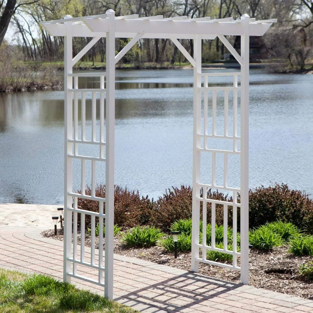 Outdoor Garden Arch, Wellington Arbor Trellis for Climbing Plants