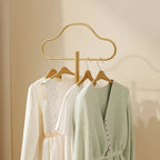 Scandinavian Accessible Luxury Clothes Hanger Bedroom Floor-Standing Household Clothes Storage Rack Living Room Metal Vertical Marble Coat Rack