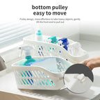 1pcs/kitchen rack storage basket household under the sink cabinet good things with wheels narrow storage box
