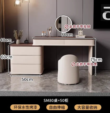 Minimalist Storage Vanity Table Nordic Wooden Luxury Salon Bedroom Dresser Space Saving Beauty Meuble Coiffeuse Furniture