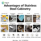 Customized Outdoor Kitchen Cabinet Gas Grill Stainless Steel BBQ With Mini Glass Fridge And LED Lighting