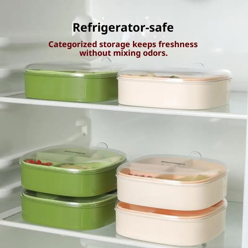 Kitchen Onion Garlic Ginger Preservation Box Refrigerator Freezing Separator No Odor Cooking Storage Box Sealed Drainage Storage