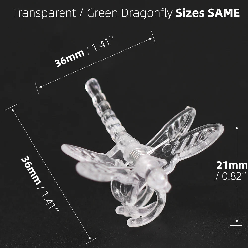 10-100PCS 36x36mm 4-Claw Dragonfly Clips Garden Plants Orchid Clamps for Fixing Climbing Vine Flower Stems Ornamental Decoration