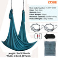 VEVOR 5.5 Yards Aerial Yoga Hammock & Swing Nylon Fabric Full Rigging Hardware for Antigravity Yoga Fitness Bodybuilding