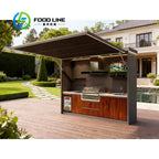 Customized 2025 Premium Modern Built-in Portable Weatherproof Modular Outdoor Kitchen BBQ Island with Grill Complete Set