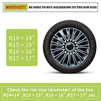 15inch Dagger Style Hub Cap Cover for Iron Rim Wheel Cover Set of 4 Steel Wheel Cover Replacement Hubcap for R15 Tire