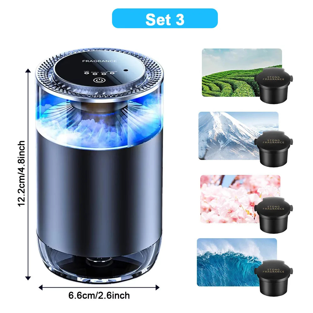 Caer Smart Car Air Freshener - Rechargeable Cloud Mist Diffuser