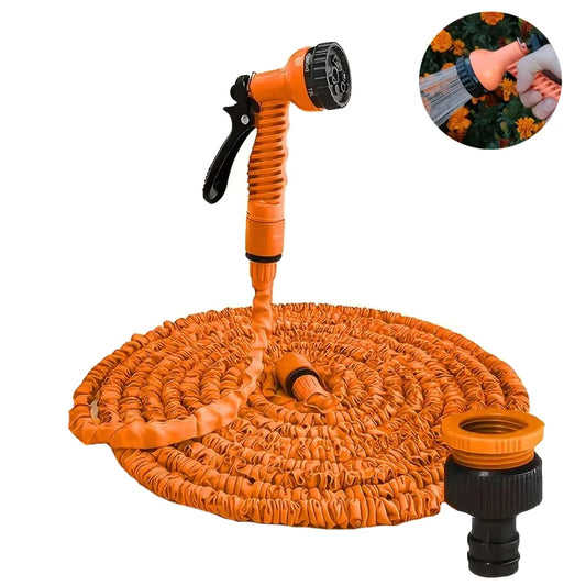 25FT-200FT Garden Hose Expandable Flexible Hose Courtyard Daily Irrigation Tool High Pressure Car Wash Clean Water Gun