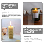 3 Pcs Shade Clear Glass Cover Decorative Lantern Cylinder Candleholders Shades Open Ended Tube High Borosilicate