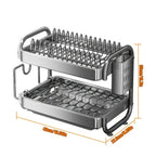 New C Type Dish Drying Rack 304 Stainless Steel Rustproof Kitchen Organizer Rack Bowl Drain Rack Kitchen Storage Shelf
