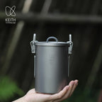 Keith Titanium Rice Cooker Outdoor Camping Cooking Light Weight Cookeware TI6300 Multifunctional  Pot 900ml for  Backpacking