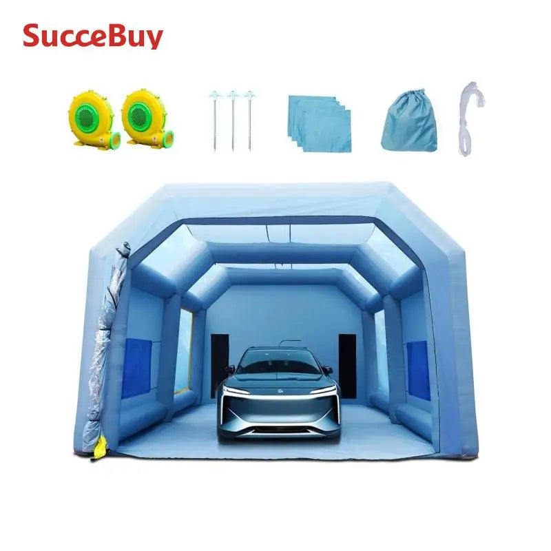 SucceBuy Inflatable Paint Booth with Blowers Inflatable Spray Booth Powerful Spray BoothCar Paint Tent Air Filter System