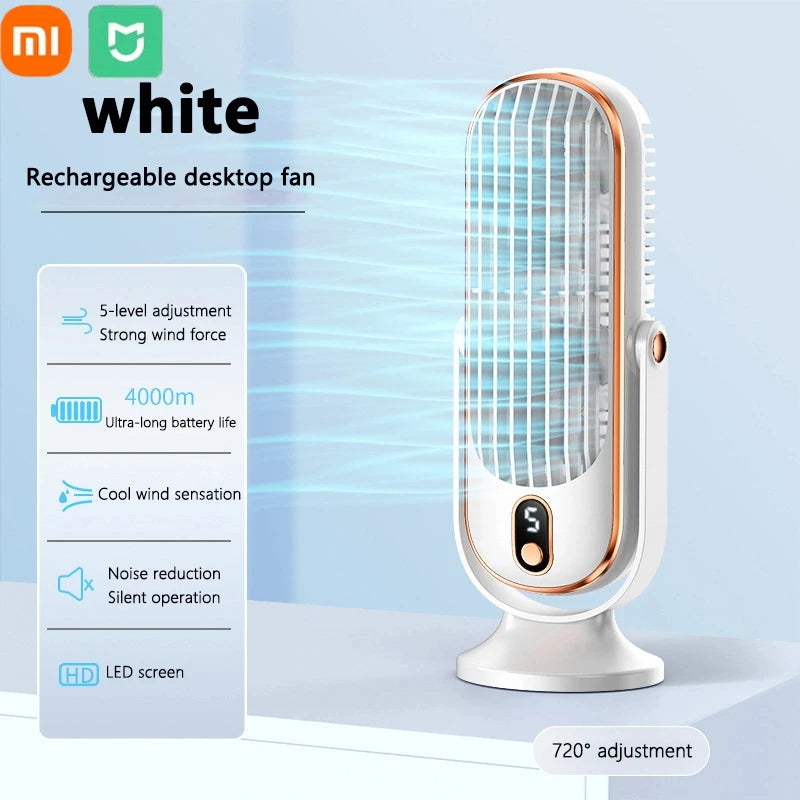 Xiaomi Rechargeable Desk Fan Portable Cooling Electric Fan Small Perso