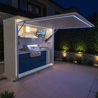 Stainless Steel Outdoor Kitchen Cabinets New Design Modern with Stove and BBQ Grill Set for Patio Backyard Custom
