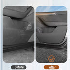 Car Door Anti-Kick Pad For Tesla 2017-2024 Model 3/Y Leather Sticker Trim Side Door Sill Protector Cover Car Interior Decoration