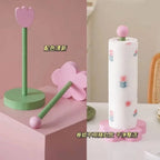Wooden Kitchen Roll Paper Rack Creative Flower Towel Holder Bathroom Tissue Stand Home Decor Diningtable Napkins Rack, Ornaments