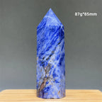 Blue Veins Stone Obelisk Natural Mineral Quartz Home Feng Shui Decorative Gift Reiki Treat Witchcraft Magic Wand