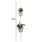 Handmade Macrame Plant Hanger Basket Flower Pot Balcony Hanging Decoration Knotted Lifting Rope Bohemian Style Home Garden Decor