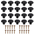 20pcs/set Round Cabinet Knobs Stainless Steel Drawer Knobs Kitchen Cupboard Pull Handles Furniture Hardware Accessory