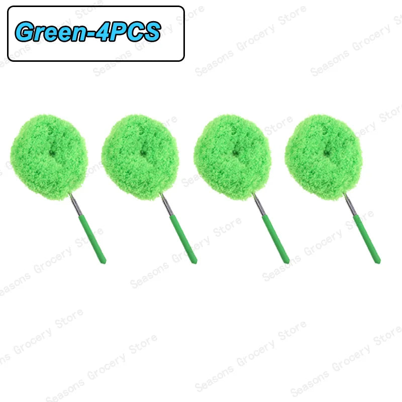 Reusable Microfibre Ceiling Fan Duster Dusting Dust Duster Ceiling Fan Blade Cleaning Adjustable Length Household Cleaning Tool